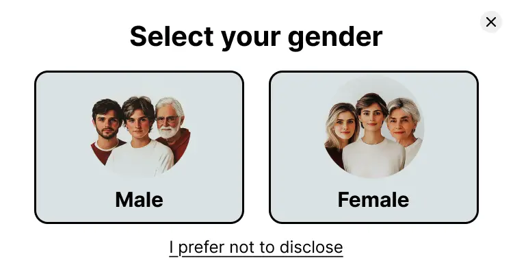 Select your gender