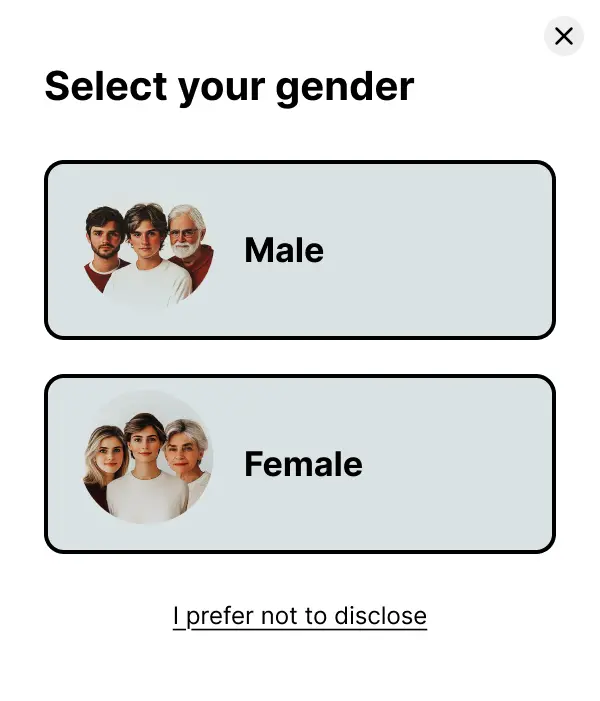 Select your gender